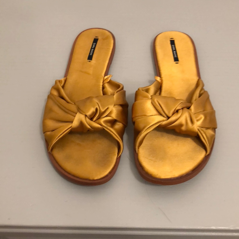 Zara Satin Knot Slide Sandal